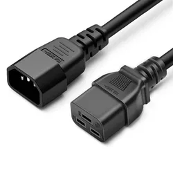 5.9FT Heavy - Duty IEC320 C14 to C19 Power Extension Cable - 1.8m