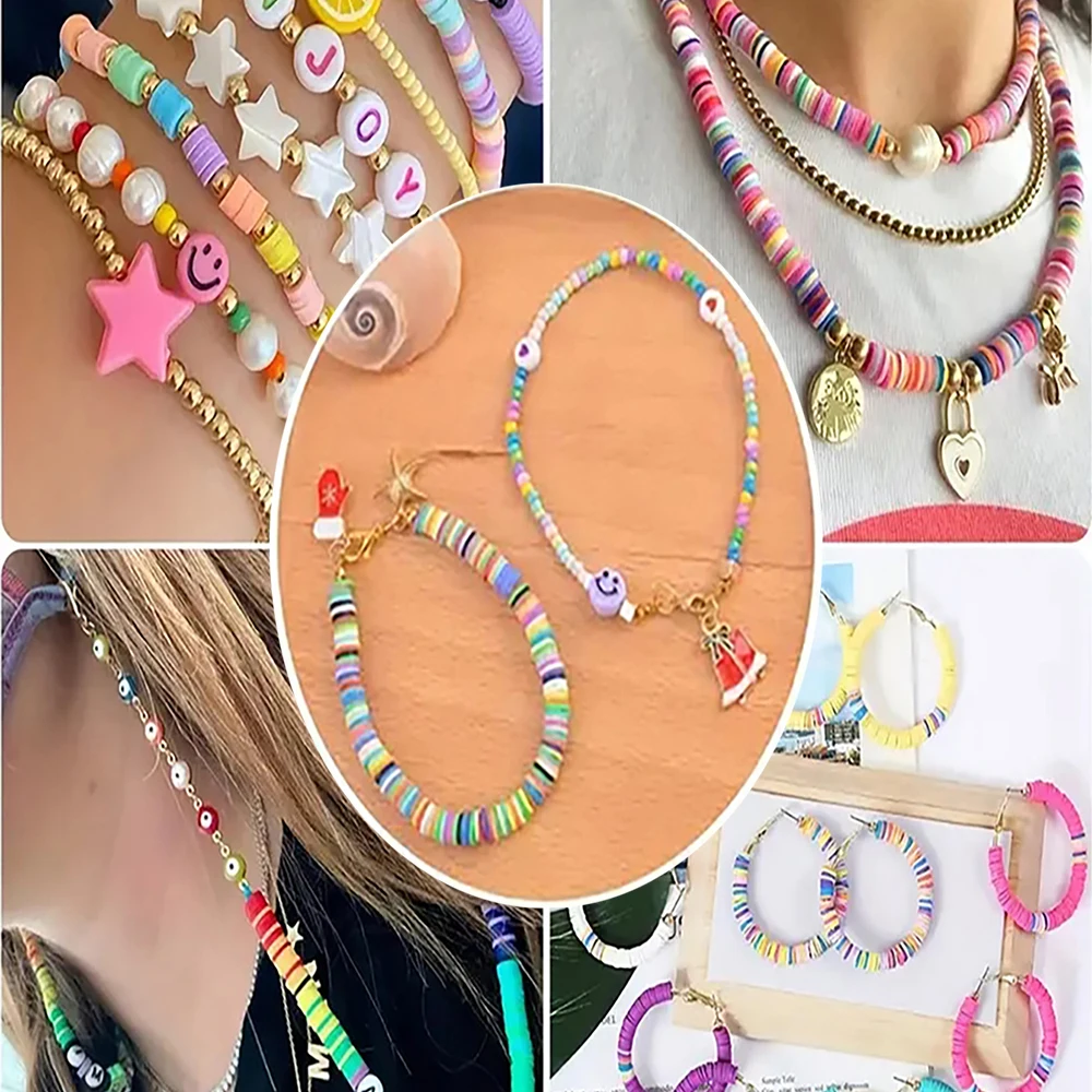 Beads for Jewelry Making DIY jewelry making polymer clay bead kits-handmade bracelets necklaces earrings
