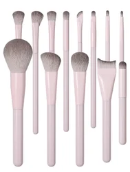 Luxurious 13 - Piece Soft Fluffy Makeup Brush Set (Pink)