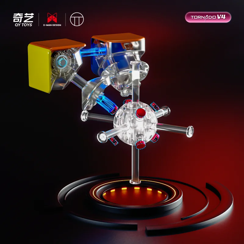 [Picube] QiYi XMD Tornado V4 Limited Edition 3x3 Transparent Flagship Version Magnetic Magic Speed Cube Puzzle Toys 6