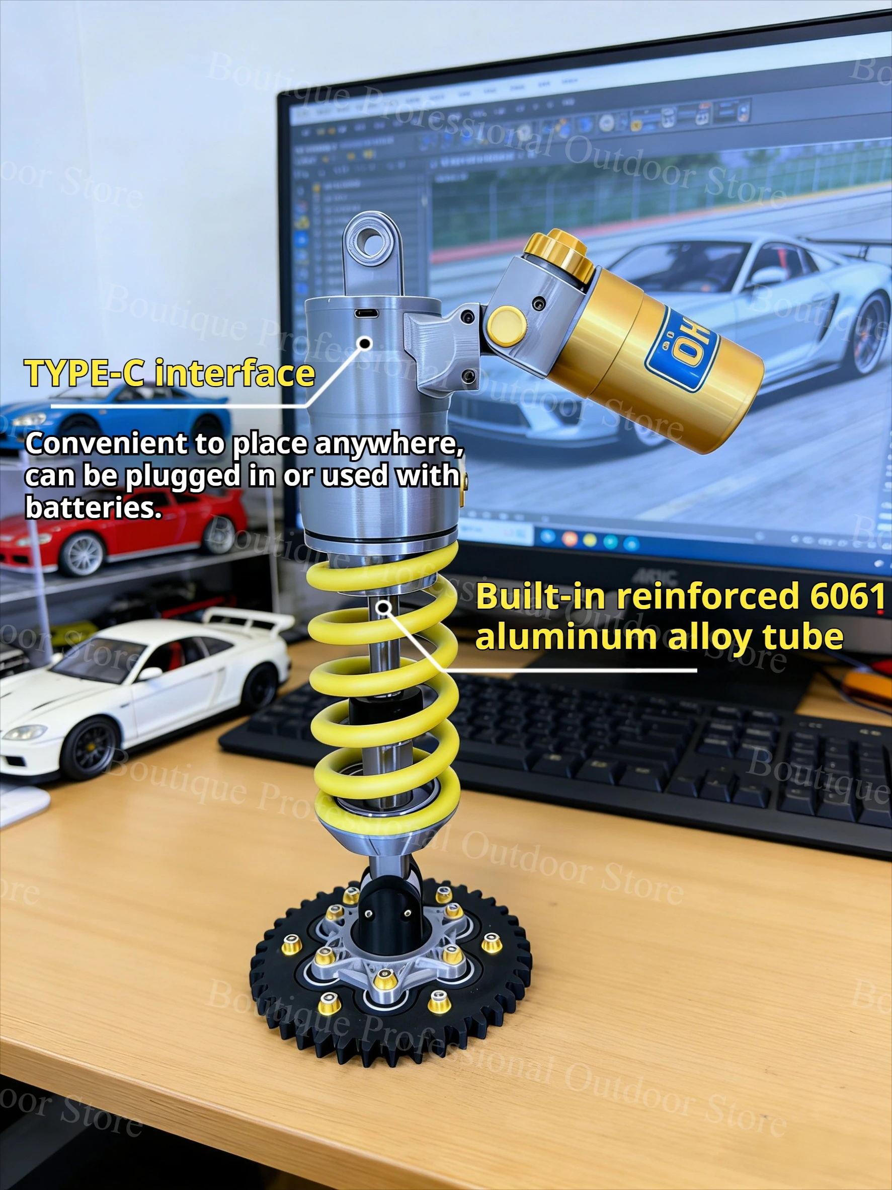 For OHLINS Suspension Lamp DIY Motorcycle Style Ambient Light Gaming Room Setup Decor Creative Gift For Male Gamers Bike Lovers