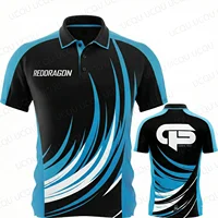 Polo Gerwyn Price The Iceman Darts 2026 Signature Jersey Bleu Noir Style Homme Vêtement de sport Haut à séchage rapide 2