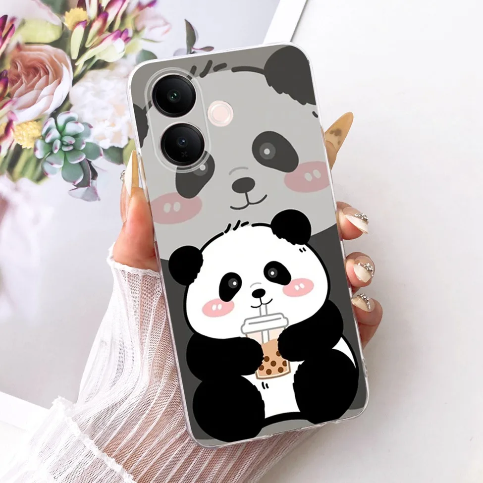 Clear Luxury Cute Cat & Butterfly Painted Case