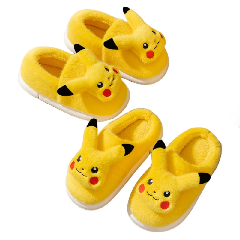 

Pokemon Pikachu anime cartoon children's cotton slippers creative kawaii personalized non-slip warm cotton slippers wholesale