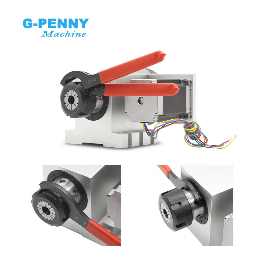 ER32 Chunk 4th Axis CNC dividing head Rotation 6:1 A Axis/ A axis kit for Mini CNC router wood working engraving machine