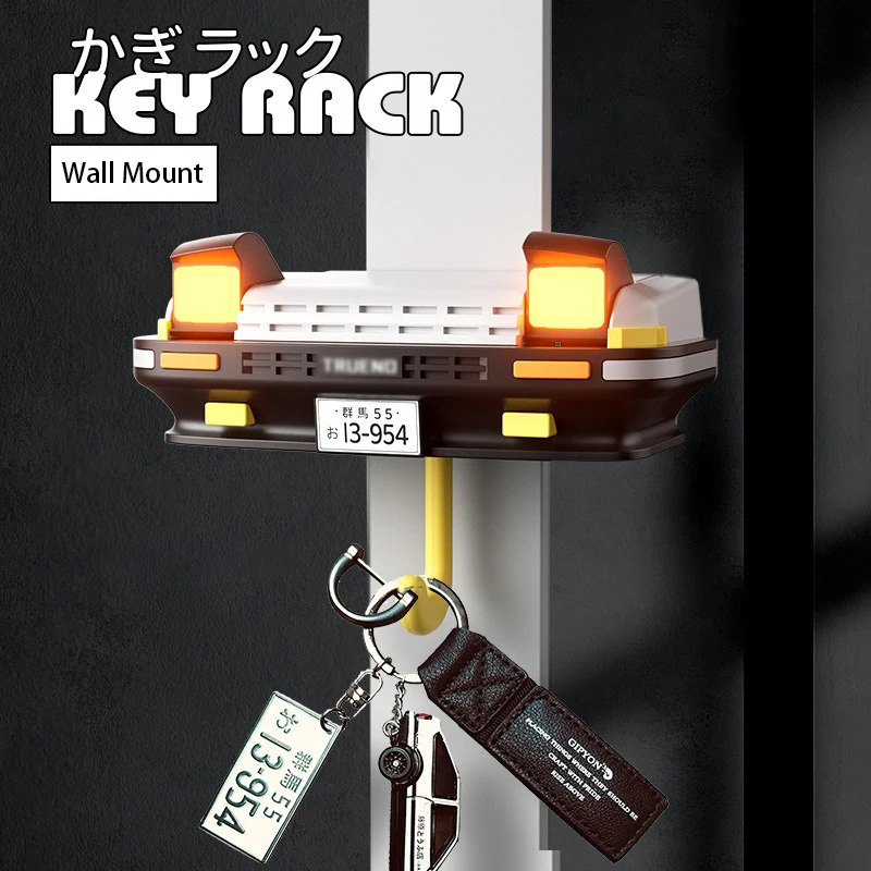 Creative Car Open Headlight Key Holder Wall Mount Key Hook Decor AE86 Mazda Shaped Key Hook Sturdy Hallway Entrance Keyholder 2
