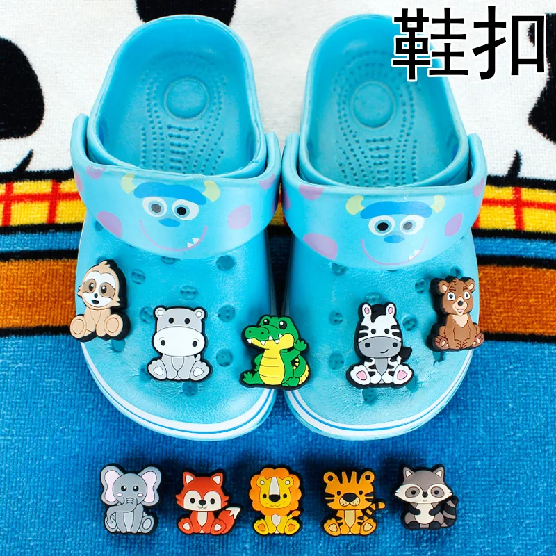 

1pcs Single Sale Cute Animal Cartoon Shoe Buckle DIY Shoe Slippers Souvenir Accessories Decoration Crocs Charms Jibzs Kids Gifts