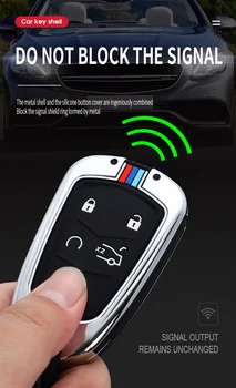 Custodia portachiavi per Auto in lega Shell per Cadillac ESV Escalade CTS XTS SRX ATS 2017 2018 2019 2022 CT5 XT5 XT6 accessori Auto - Custodia portachiavi per Auto in lega Shell per Cadillac ESV Escalade CTS XTS SRX ATS