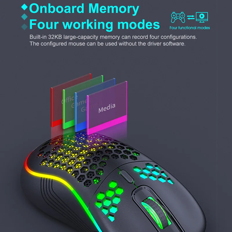 best gaming mouse for large hands Ergonomic Wired Gaming Mouse Honeycomb Hollow Design Backlit Mouse 4800 DPI Gaming Mouse PC Notebook Office RGB Luminous Mouse gaming mouse for large hands