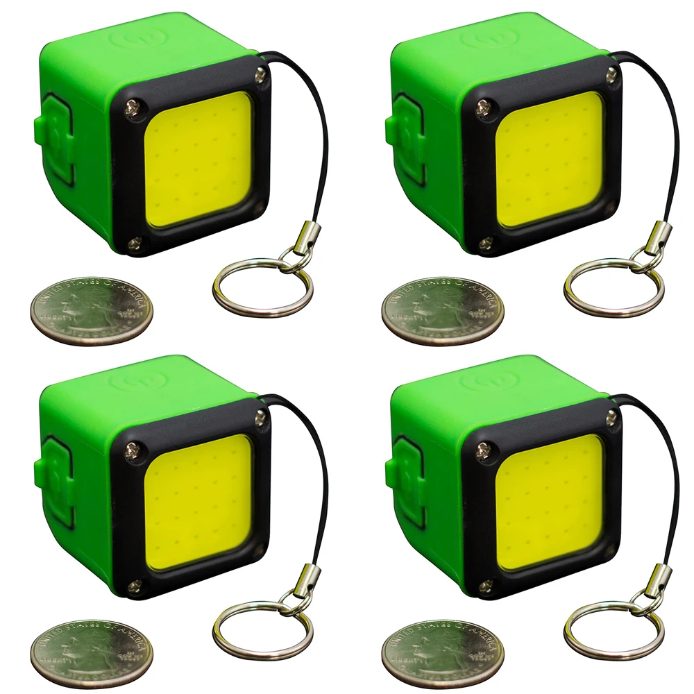 

Rechargeable COB LED Cube Light 300 Lumen Waterproof Portable Pocket Light Small Keychain Flashlight For Daily Using Camping