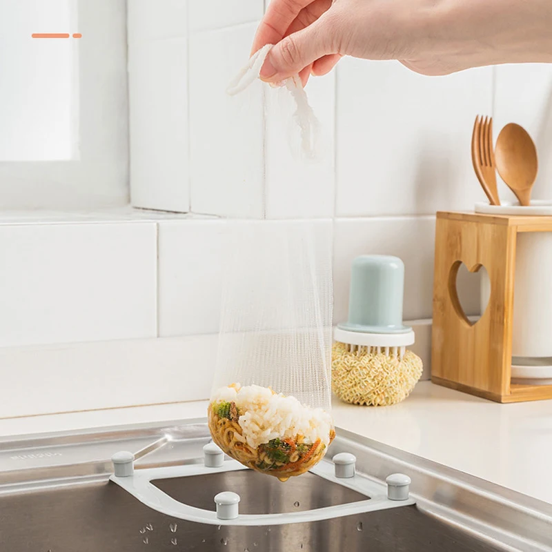 

Складная сливная стойка, одноразовый мешок для мусора, антизасорение раковины, отверстия для слива, фильтр для мусора, сетчатый мешок для мусора для Кухонных Отходов