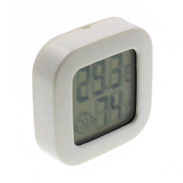 1pc Mini Indoor Digital Thermometer Hygrometer With Smiling Face Design,  Smy-0726 Baby Room Temperature Humidity Monitor