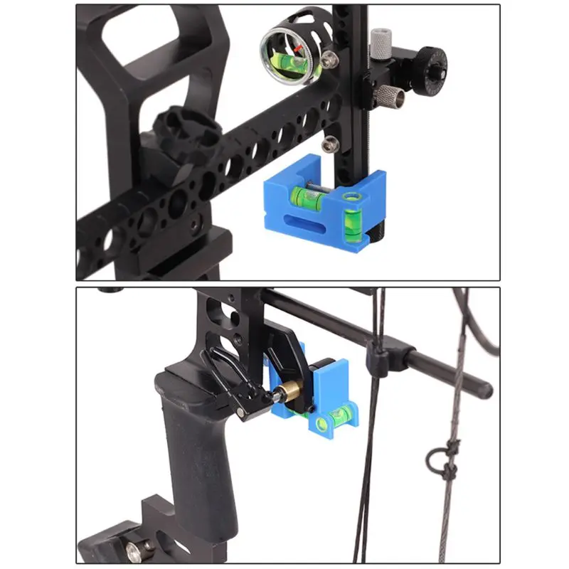 Archery Bow String Thread Bowstring Material Archery Bow String Wax Archery Bow 2 Pcs Bow Level Positioner Adjustment Tool Compound Bow Parallel High Accuracy String Tuning Level 24BD