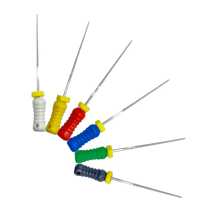 6 Teile/schachtel Dental K Dateien 21mm/25mm Hand Verwenden Dateien Edelstahl Wurzel Kanal Dateien Zahnmedizin endodontie Instrumente – Detail 6