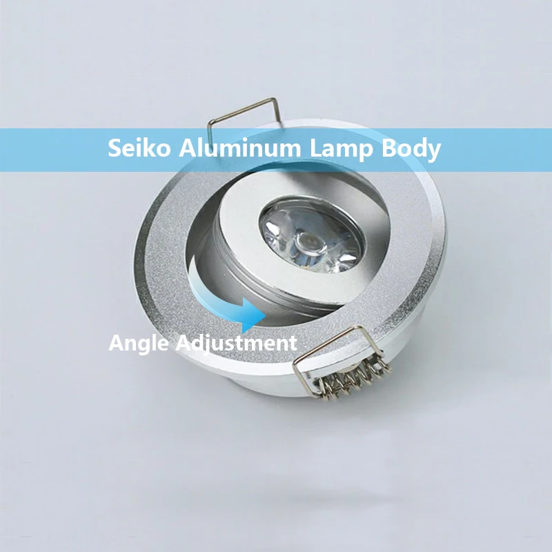 6pc 3W 1W Mini led Downlight Cabinet Recessed Spot light led Driver Pure Nature Warm white and White Silver Black body AC85-265V