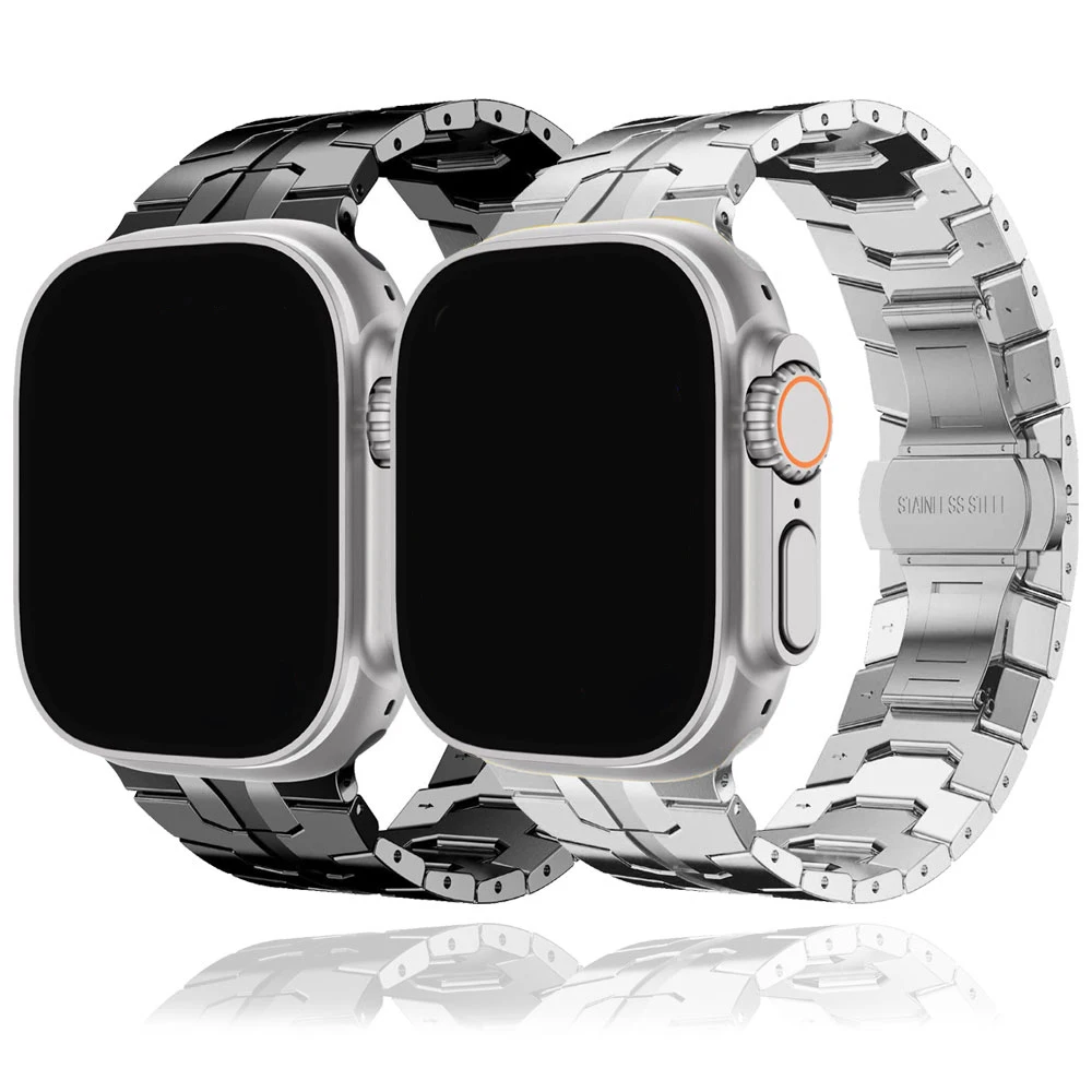 

Metal Band for Apple Watch Strap 49mm 45mm 44 42 41mm 40mm Stainless Steel Bracelet with Tools Iwatch Ultra SE Serie 9 8 7 6 5 4
