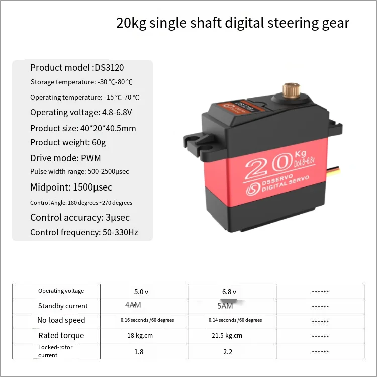 Roboterarm halterung Teil zum Servo ks3518/ks3620/15kg/20kg/25kg/30kg Hochgeschwindigkeits-Metall getriebe Digitales Servo für Roboter-Auto-Arm-Flugzeug – Detail 17