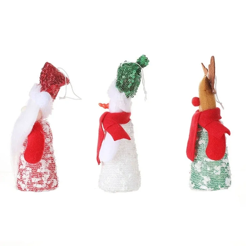 

Прекрасная Статуя Санта Орнамент Светится Рождественский Декор Сидя Санта Снеговик Олень