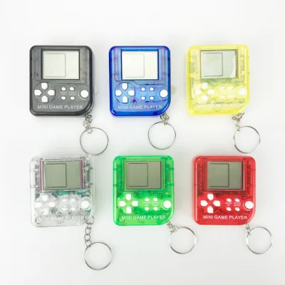 1PC Mini Classic Nostalgic Game Game Machine Retro Console With Keychain Tetris Video Game Handheld Game Players Electronic Toys 