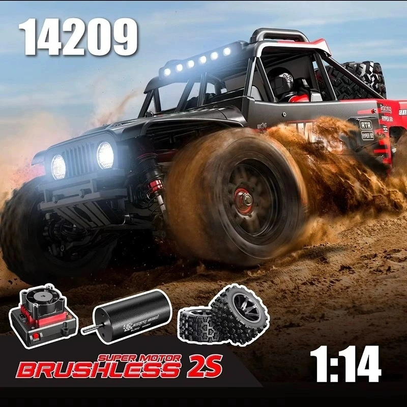 

Wireless Remote Control Car Meijiaxin 14209 Brushless High-speed Rc Remote Control Car 1:14 14210 Racing Card Off-road Vehicle D