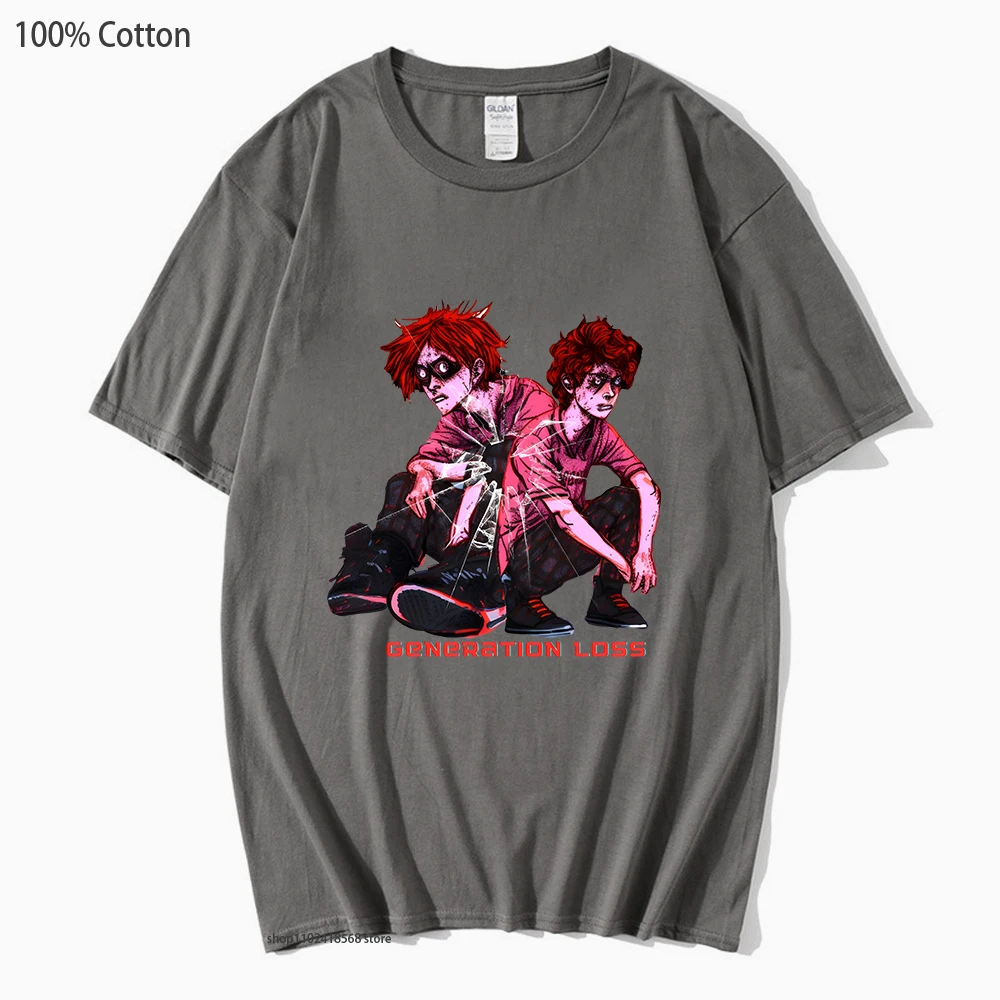 

Copy of Generation Loss Graphic T Shirts Men Clothing Cartoon Anime Clothes Harajuku Streetwear Women Vintage Tees 100% Cotton