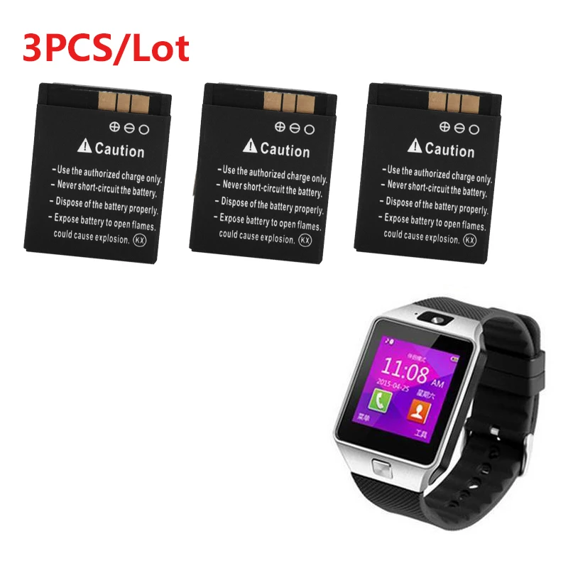 Rechargeable Battery 3.7V 380mAh For DZ09 KSW-S6 RYX-NX9 A1 Smart Watch