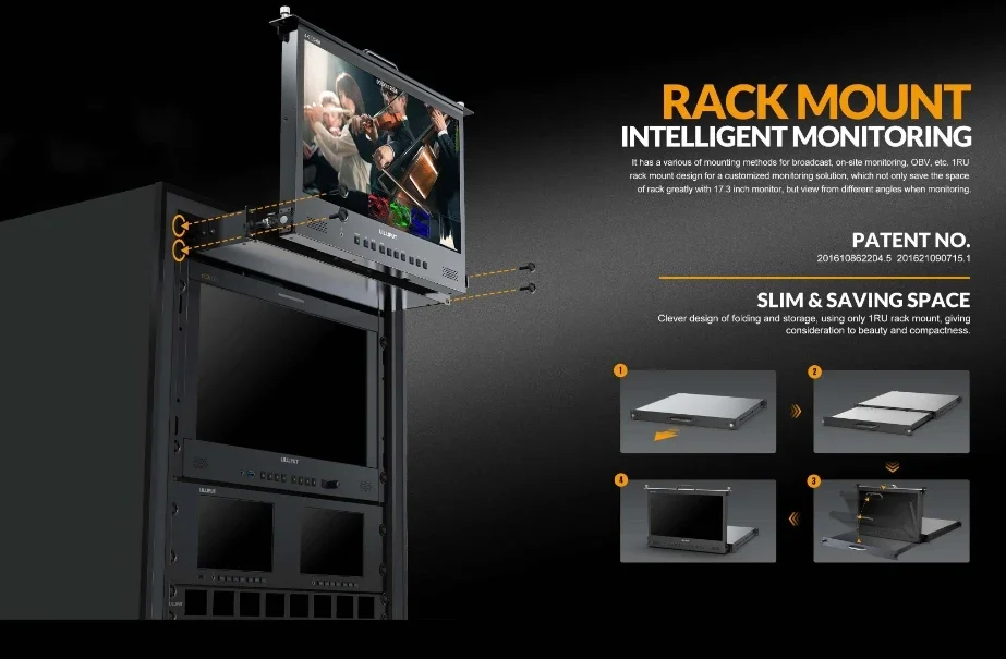 LILLIPUT RM-7025 RM-7028S RM7029S RM-503S RM1731S RM-1730S RM-0208S RM1731S-12G RM7026-12G 3RU 1RU rackmount RM Series Monitor