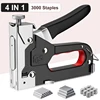4 In 1 Nail Gun DIY Furniture Construction Stapler Upholstery Staple Gun With 3000 Staples Home Decor Carpentry Tools 1