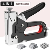 4 In 1 Nail Gun DIY Furniture Construction Stapler Upholstery Staple Gun With 3000 Staples Home Decor Carpentry Tools 1
