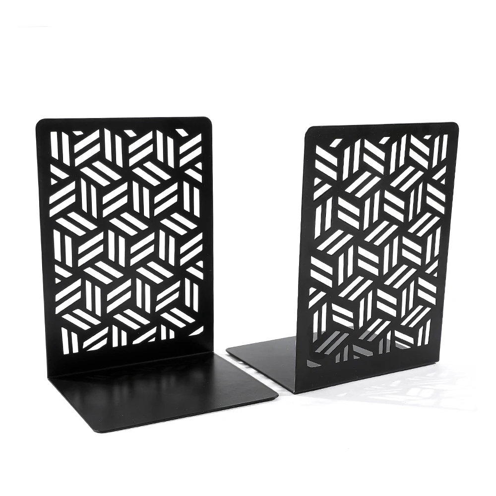2pcs Crafted Door Book Ends Heavy Duty Bookends Book Lovers Collection Non-Slip Metal Bookends Office Home Desktop Bookends 6