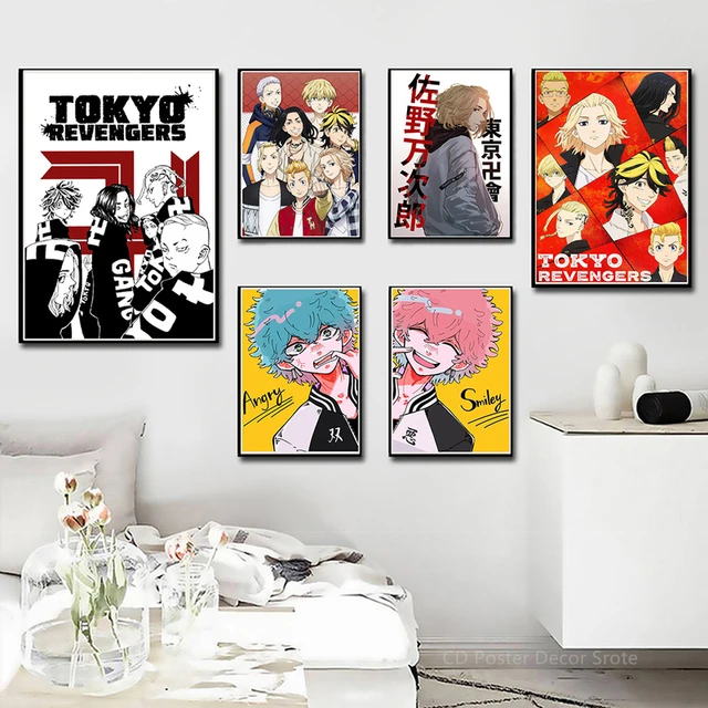 Anime japonês tóquio revengers filme posters arte da parede retro cartazes  para casa adesivos de parede pintura - AliExpress