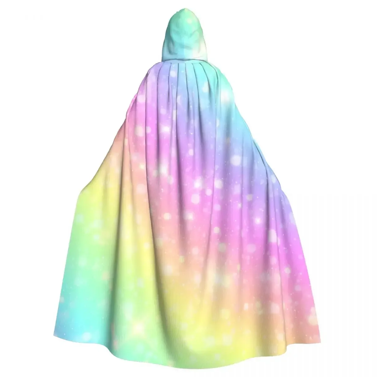 

Косплей средневековые костюмы галактика Фэнтези пастельного цвета небо с радугой капюшоном плащ накидки длинные халаты куртки пальто карнавал