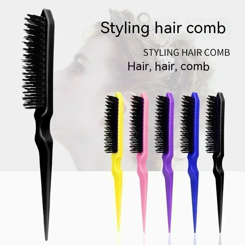 

1 Pcs Professional Hair Brushes Comb Teasing Back Combing Hair Brush Slim Line Styling Tools 6 Colors Wholesale