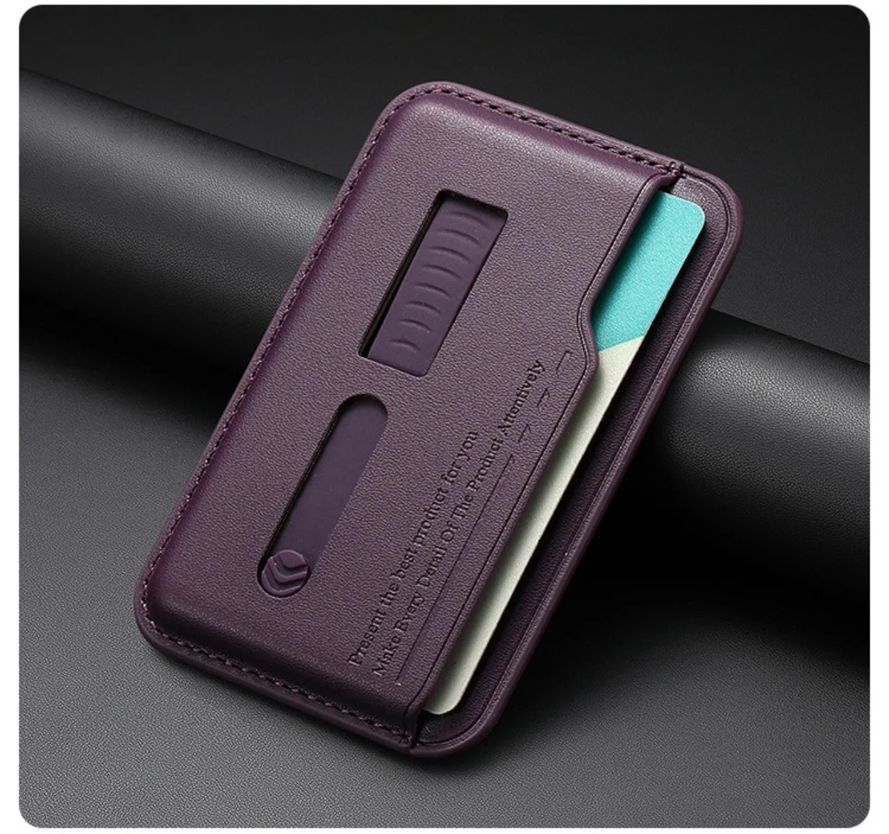Enhanced Magnetic Card Holder Wallet Case with Finger Ring and Wrist Strap
