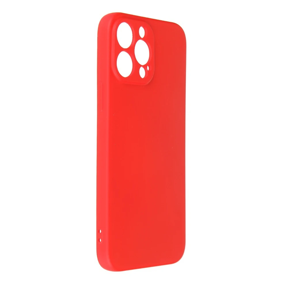 Чехол DF для APPLE iPhone 13 Pro Max с микрофиброй Silicone Red iOriginal-12 |
