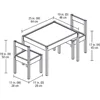 3 Piece Solid Rubberwood Table and Chairs Set with Natural Finish, Rounded Edges and Corners, and Wipeable Dry Erase Surface 2