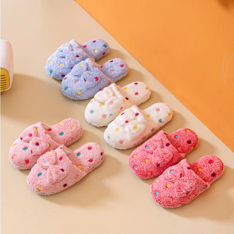 Slippers For Women Cute Cozy Comfy Plush Warm Slip-on Shoes Winter Men Fuzzy Indoor House Sliders 3