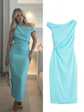 Women's Summer Sexy Asymmetrical Long Dress Sleeveless Slim Fit Holiday Style