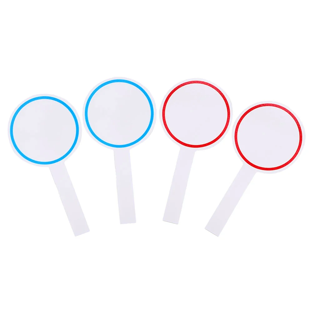 

4 Pcs Score Board Student White Boards Erasable Dry Erase Rewritable Small Auctions Paddles Mini Handheld for Voting