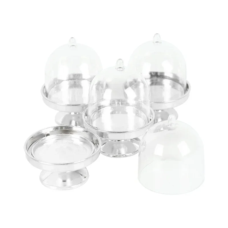 4/12pcs Clear Plastic Mini Candy and Cupcake Boxes with Lids, Elegant Wedding Gift Boxe... - SKU CCB01742 - UGI Packaging