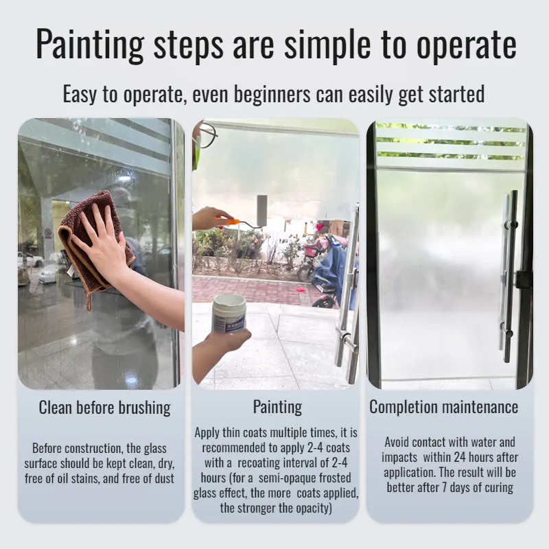 Glass Frosting Paint Office Window Blackout Waterproof Art Paint Bathroom Waterproof Coating Window Blackout Sunscreen Art