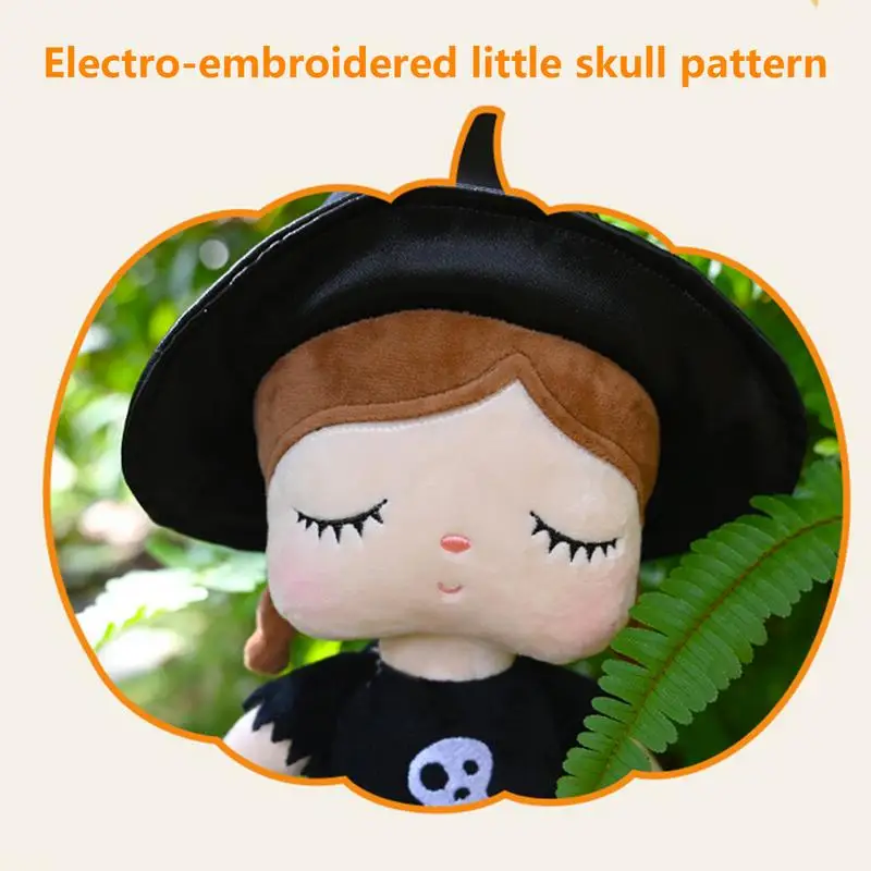 Halloween Doll Cartoon Witch Girl Plush Toy Cute Stuffed Doll Witch Soft Cute Halloween Decor Stuffed Cartoon Figure Toy