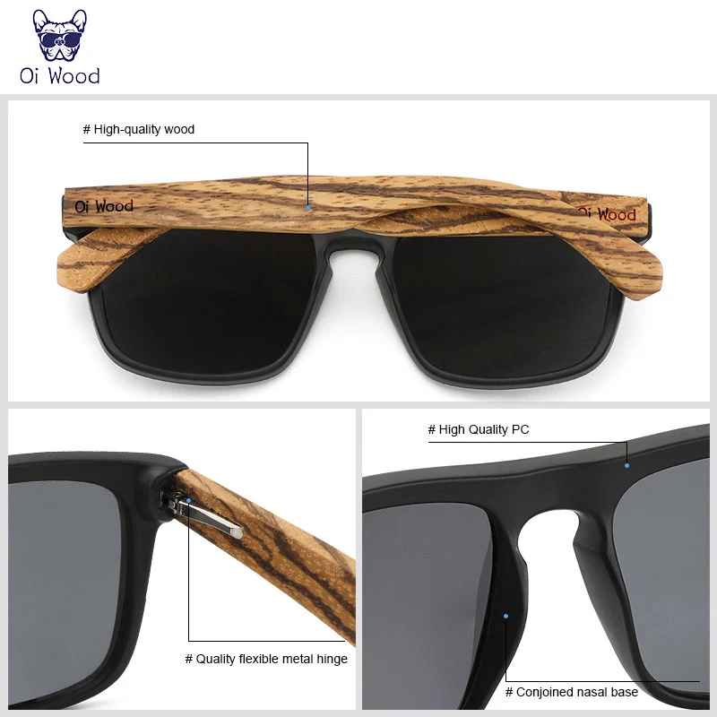 Polarized Sunglasses Oi Wood Women Square Sunglasses Wooden Eyeglasses Red Lenses Mens Glasses