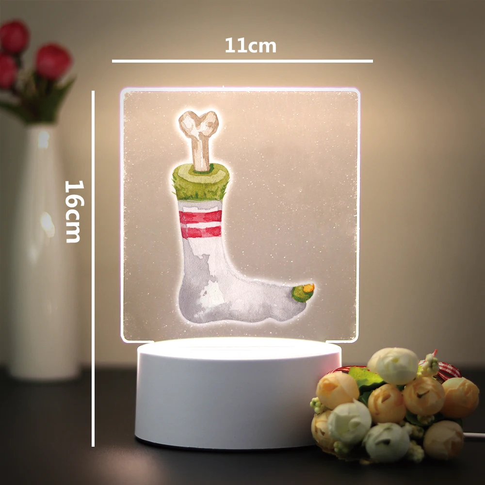 어린이용 글자 3D 야간 조명 장난감, 가정용 어린이 야간 조명, USB 분위기 테이블 램프
