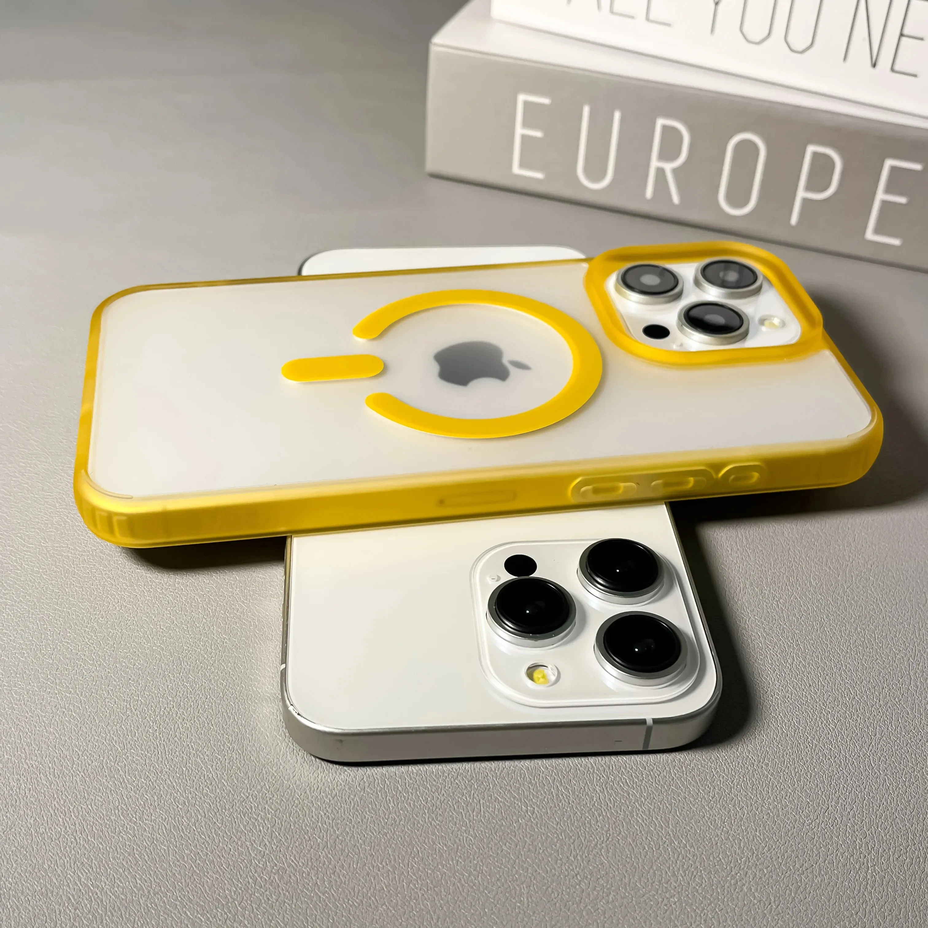 Luxury Matte Magnetic Wireless Charging Case - Clear Shockproof Bumper Cover
