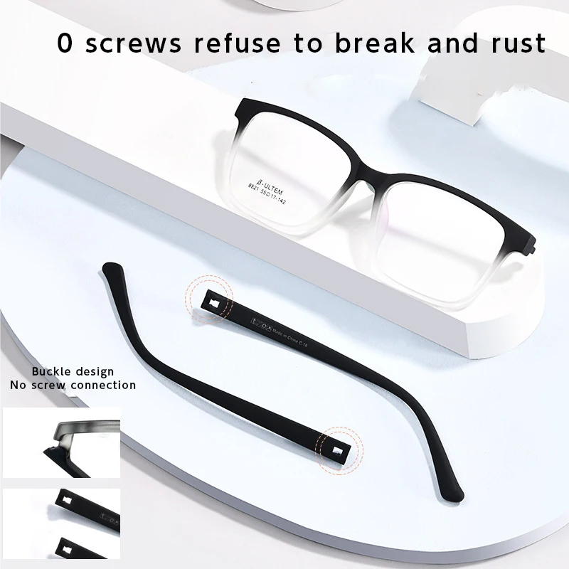 Optical Glasses Frames Ultralight 9g Flexible TR90 For Men and Women Blue Light Blocking Reading
