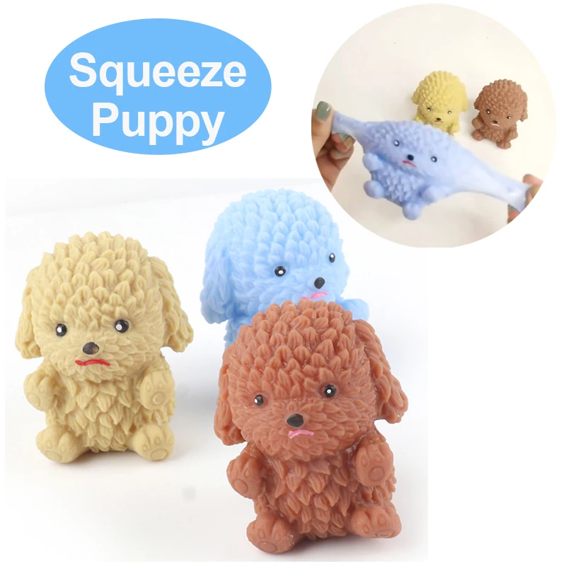 

Anti-Stress Toy Cute Puppy Squeeze Fidget Toys Squishy Funny Stress Relief For Kids Adults Gift Prop 1Pcs Random Color J176