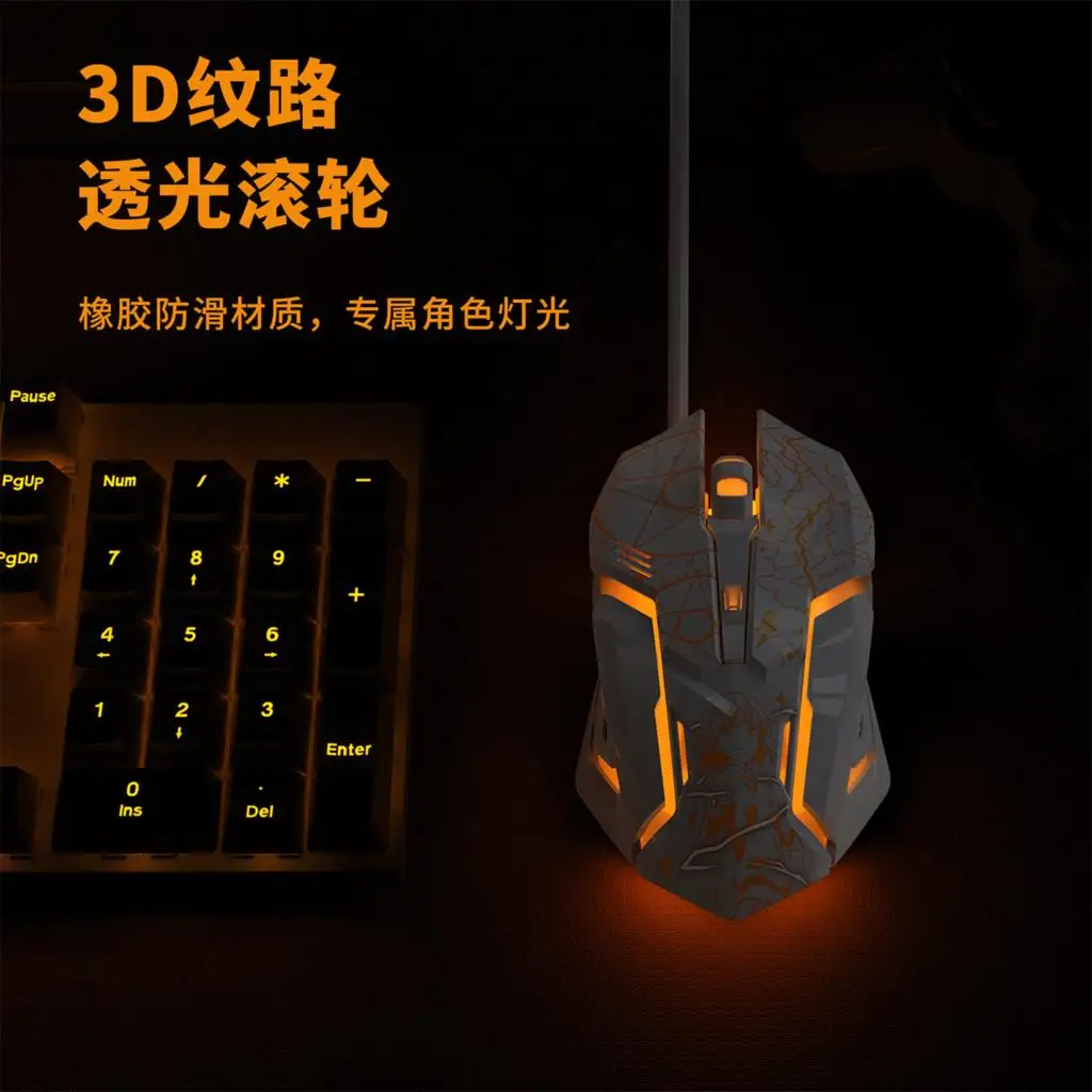 Anime Circundante Wired Gaming Mouse Misaka Mikoto Acelerador Kamijou Touma - Imagem 2