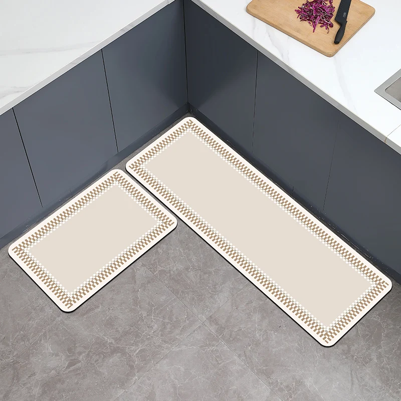 Kitchen Door Step Absorbent Non-slip Foot Mat Diatomite Bathroom Vacuum Carpet Door Mat Quick Dry Floor Mat Bathtub Shower Mat - Image 3