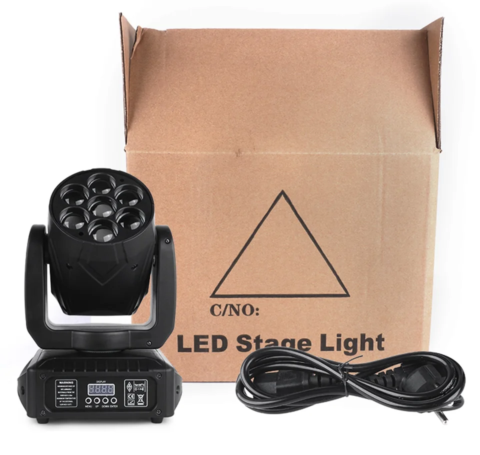7pcs Moving Head Beam Light 4in1 Led Beam Moving Head for DJ Wedding Stage Light